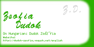 zsofia dudok business card